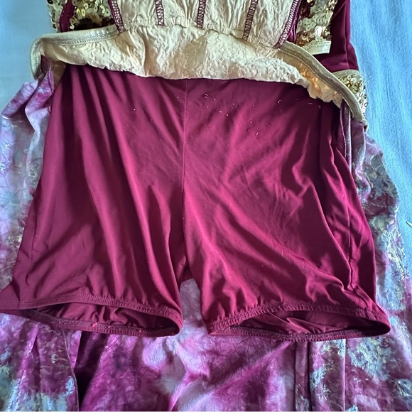 Algy Dress Womens L Sequin Hi-Low Costume Long Colorblock Dance Performance USA - Picture 14 of 14